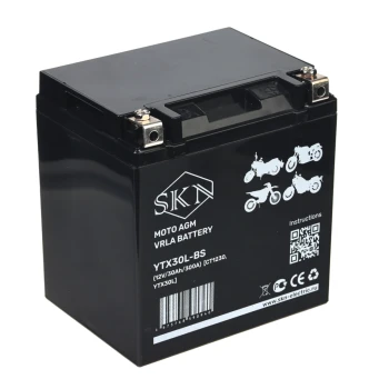 Аккумулятор стартерный для мототехники Rutrike SKN YTX30L-BS (12V/30Ah/300A) [CT 1230, YTX30L]